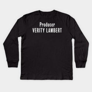 Doctor Who "Producer Verity Lambert" Credit Kids Long Sleeve T-Shirt